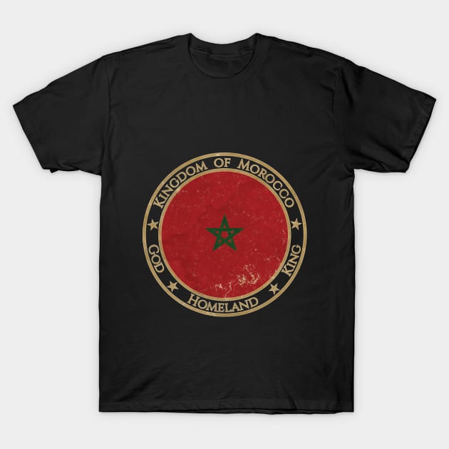Vintage Kingdom of Morocco Africa African Flag T-Shirt by DragonXX